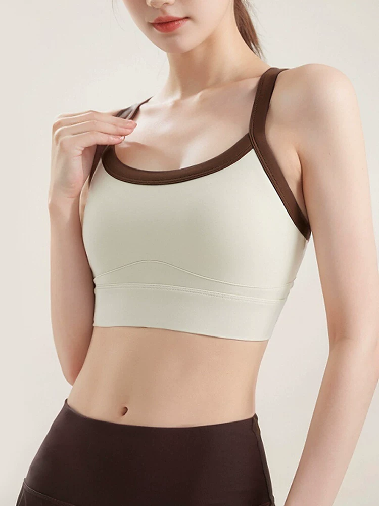 Áo ngực thể thao chống sốc, thân thiện với cơ thể, áo tập thể dục không tay, quần áo tập luyện chạy bộ nhanh khô, quần áo tập yoga cho nữ