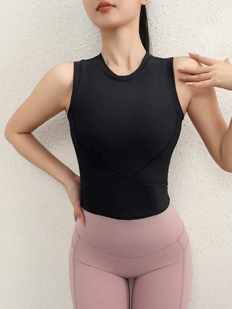 Jiumai Yipin Yoga Vest Mới Co Giãn Chạy Bộ Không Tay Thoáng Khí Thể Dục Mặc Thể Thao Ngoài Trời Áo Phông Mùa Hè.