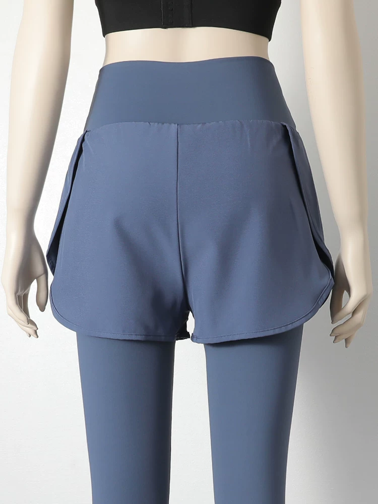 Quần short thể thao hai trong một Jiumai Yipin chống lộ hàng, quần tập yoga chạy bộ, quần tập yoga cạp cao, quần áo thông thường thoáng khí, nhanh khô