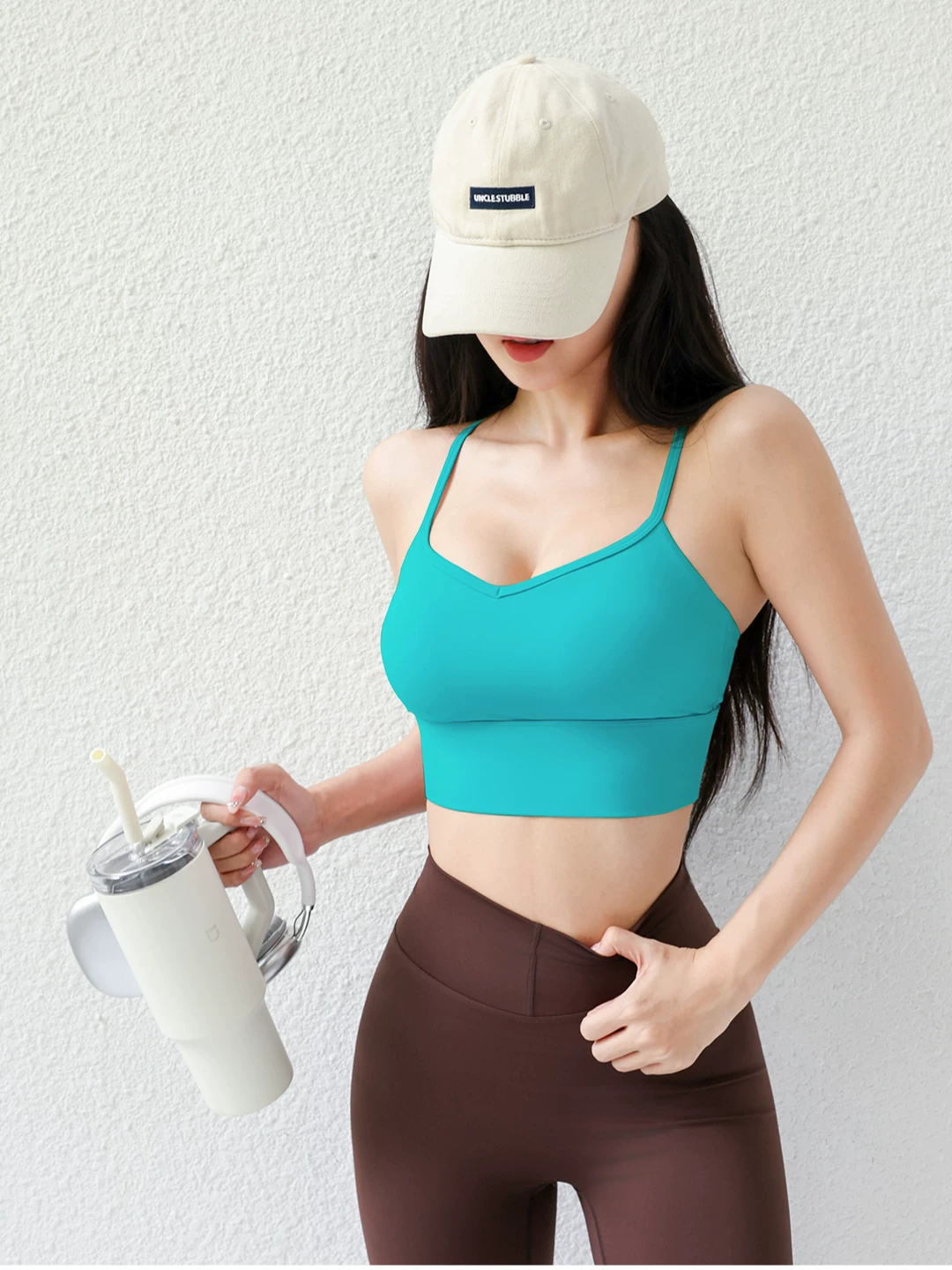 Áo ngực thể thao chống đẩy Jiumai Yipin dành cho nữ có miếng đệm ngực cố định, không dây đeo, kiểm soát bụng, chạy bộ, tạo cảm giác thoải mái, thu gọn ngực hai bên, áo tập yoga.