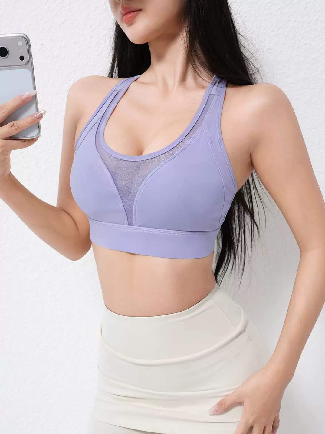 Áo ngực thể thao nữ, chống sốc mới, cường độ cao, thiết kế lưng đẹp, áo ngực chạy bộ và tập thể dục, có thể mặc bên ngoài, áo tập yoga gợi cảm thuần khiết.