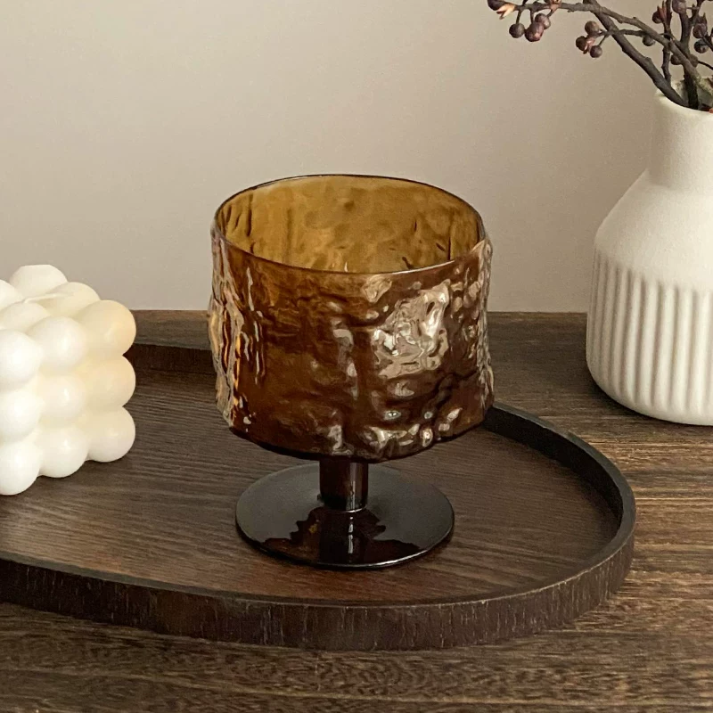 Ly thủy tinh thiết kế cổ điển, giá trị thẩm mỹ cao, thích hợp sử dụng tại nhà, dành cho phụ nữ uống nước có ga, đồ uống lạnh, nước ép, ly rượu cao.