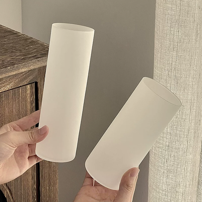 Cốc Colin kiểu Nhật, cốc thủy tinh thẳng mờ mỏng, cốc uống nước thẳng gia dụng, cốc uống cocktail đặc biệt dài
