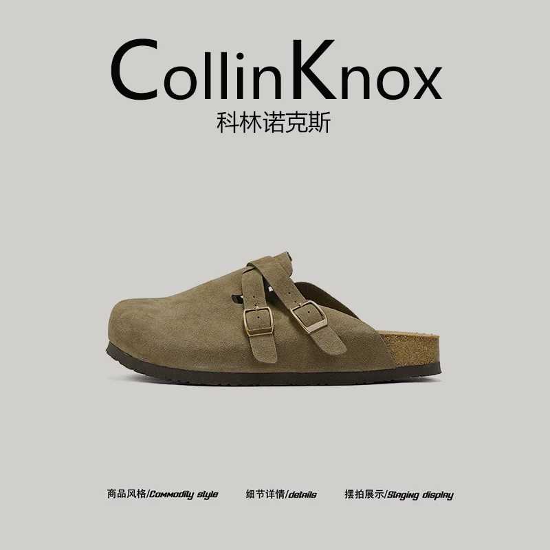 [Siêu nhẹ và chống trơn trượt] Giày Birkenstock mới mùa xuân 2026 của CollinKnox dành cho nam và nữ, dép bít mũi đa năng dùng ngoài trời.