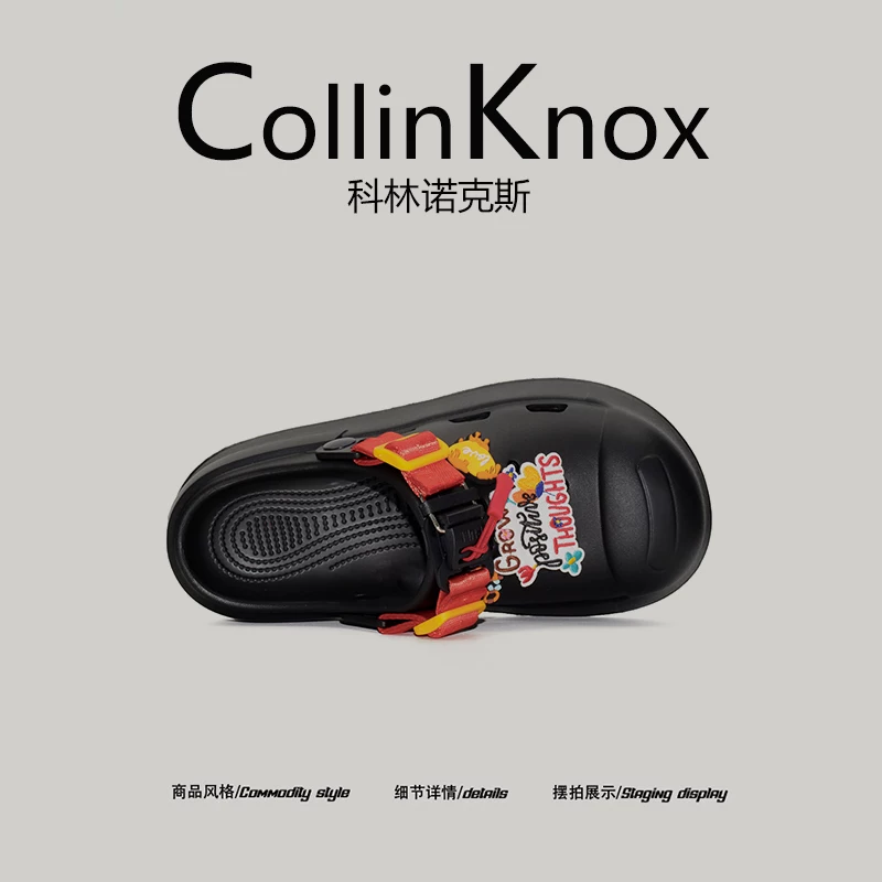[Được hỏi về bởi những người sành điệu liên tục] Dép quai ngang CollinKnox 2026 kiểu dáng mùa hè mới dành cho cặp đôi, thích hợp đi ngoài trời.