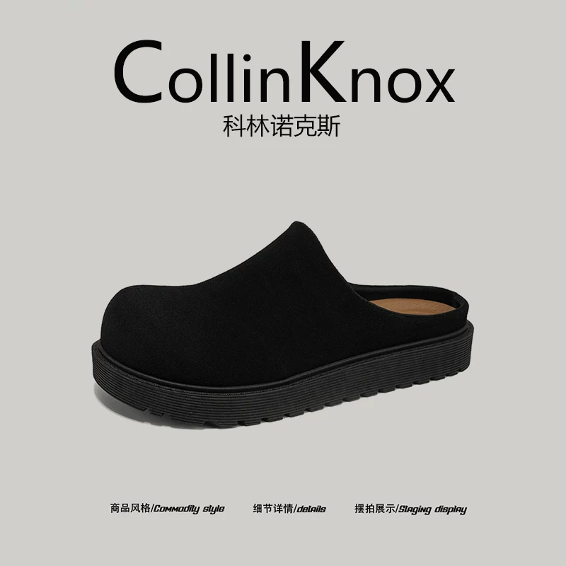 [Đi dạo khắp khu phố] Giày nam CollinKnox 2026 mùa hè mới kiểu Birkenstock với thiết kế kiểu slip-on bằng da lộn.