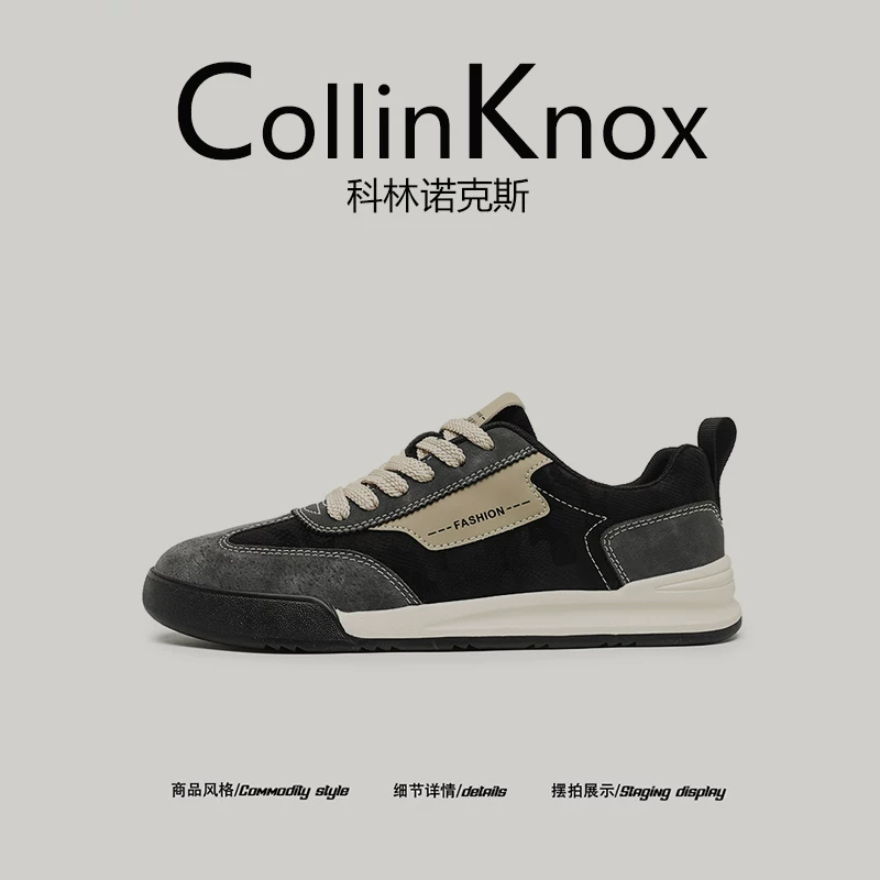 [Da thật cao cấp] CollinKnox 2026 Phong cách mới mùa xuân Giày Forrest Gump Giày thể thao nam cổ thấp đa năng