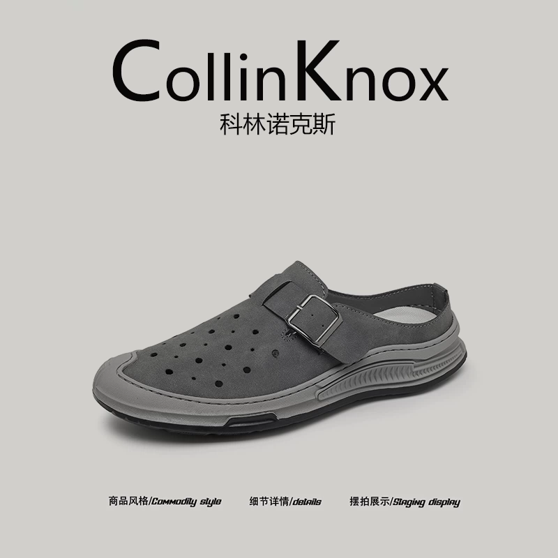 [Chất lượng sang trọng nhẹ nhàng] Giày Birkenstock mùa hè mới CollinKnox2025 dành cho nam, dép nửa kín mũi khoét lỗ dùng ngoài trời