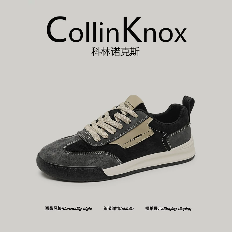 [Da thật cao cấp] CollinKnox 2026 Phong cách mới mùa xuân Giày Forrest Gump Giày thể thao nam cổ thấp đa năng