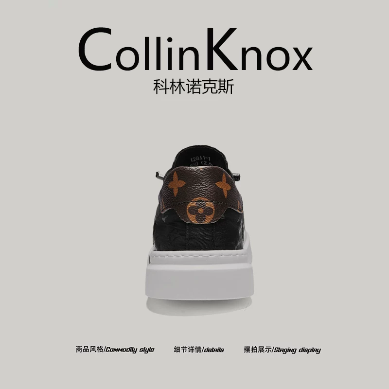 [Chất lượng cao cấp] Giày vải nam CollinKnox2025 phong cách châu Âu mới mùa thu, giày lười đi làm