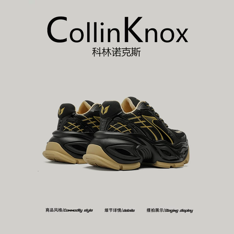 【Giày phong cách đường phố hợp thời trang】Giày thường ngày mới mùa hè CollinKnox 2026 dành cho nam và nữ, Giày bố đế cao Niche Platform.