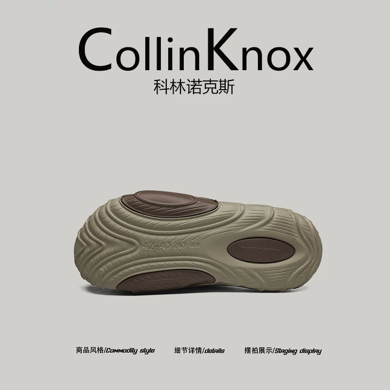 [Thoải mái và bền bỉ] Dép CollinKnox2025 kiểu dáng mùa hè mới mang lại cảm giác như giẫm trên mây dành cho nam giới, thích hợp để mang ngoài trời và dép tăng chiều cao.