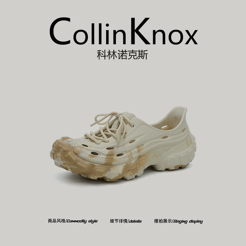 [Xu hướng thịnh hành] Dép sandal mới mùa hè 2026 của CollinKnox dành cho nam và nữ, dép guốc kiểu Trung Quốc mới họa tiết vẩy mực.