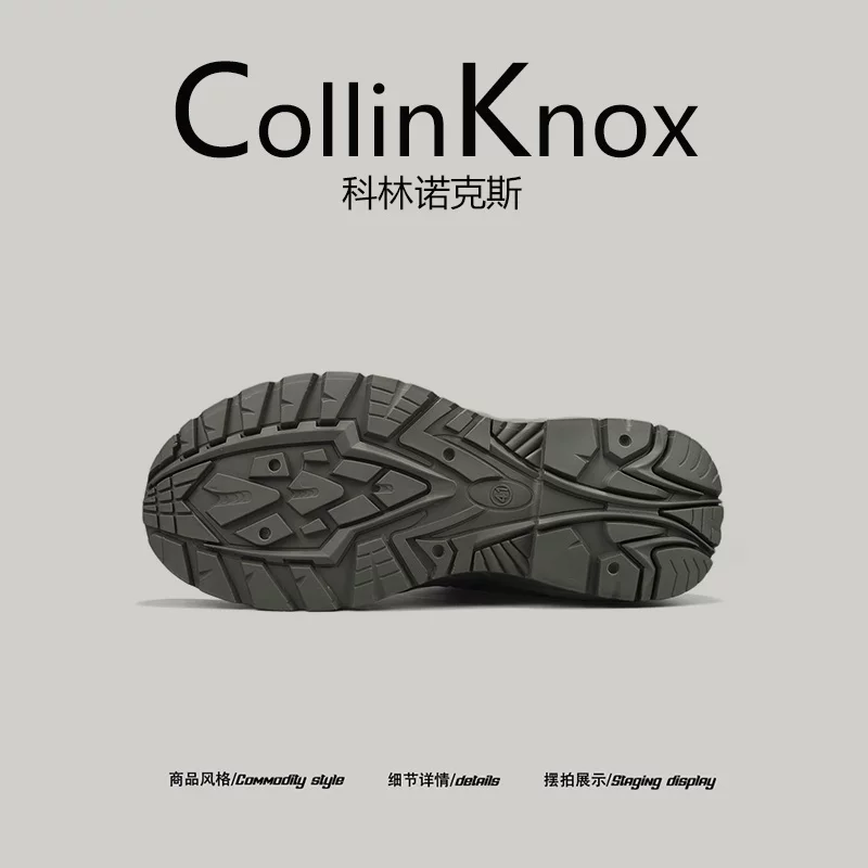 [phong cách cổ điển và sành điệu] Giày bốt nam mới mùa xuân 2026 của CollinKnox giày thể thao cổ cao cỡ lớn