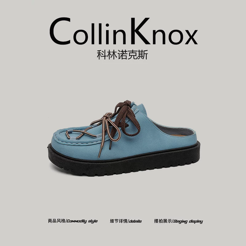 [Sản phẩm hot siêu giá trị] Dép nam buộc dây mũi kín CollinKnox 2026 mùa hè mới, giày phong cách Birkenstock độc đáo.