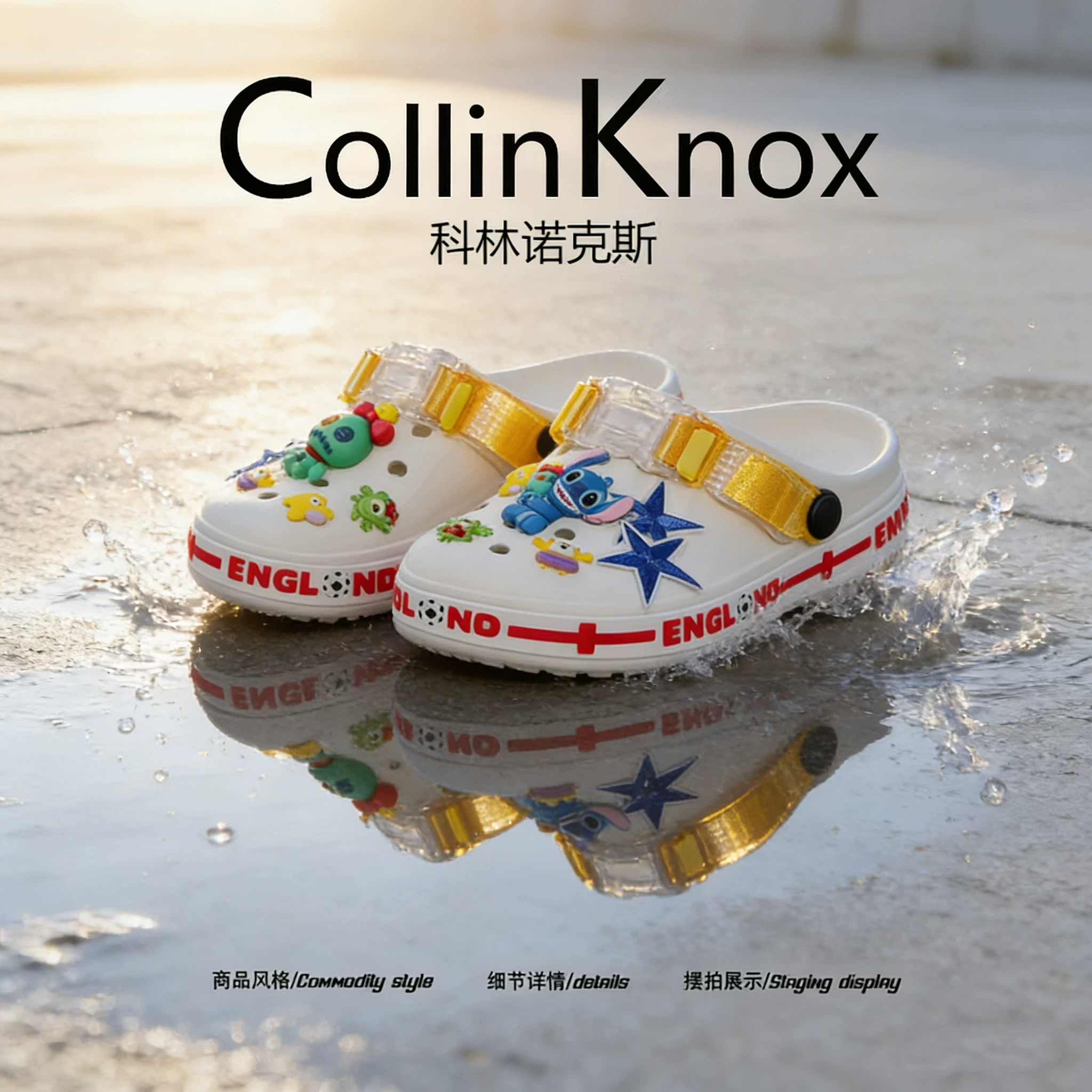 [Phong cách đường phố đa năng] CollinKnox 2026 Dép nam mới mùa hè với thiết kế độc đáo và đế chống trượt
