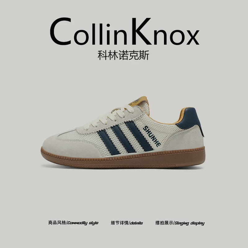 [Phong cách đường phố đa năng] CollinKnox 2025 Mùa hè mới Giày tập luyện kiểu Đức phối màu cổ điển Giày đi bộ bằng lưới dành cho nam