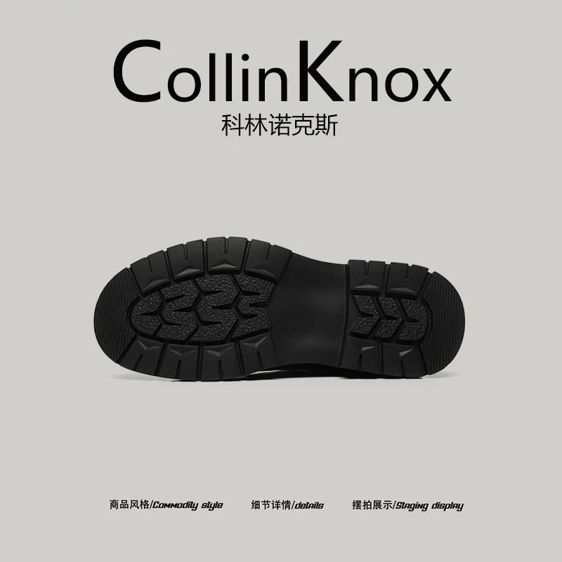 [Da thật cao cấp] CollinKnox 2026 Giày công sở dành cho quý ông mới mùa xuân 2026 Giày da công sở cỡ lớn dành cho nam