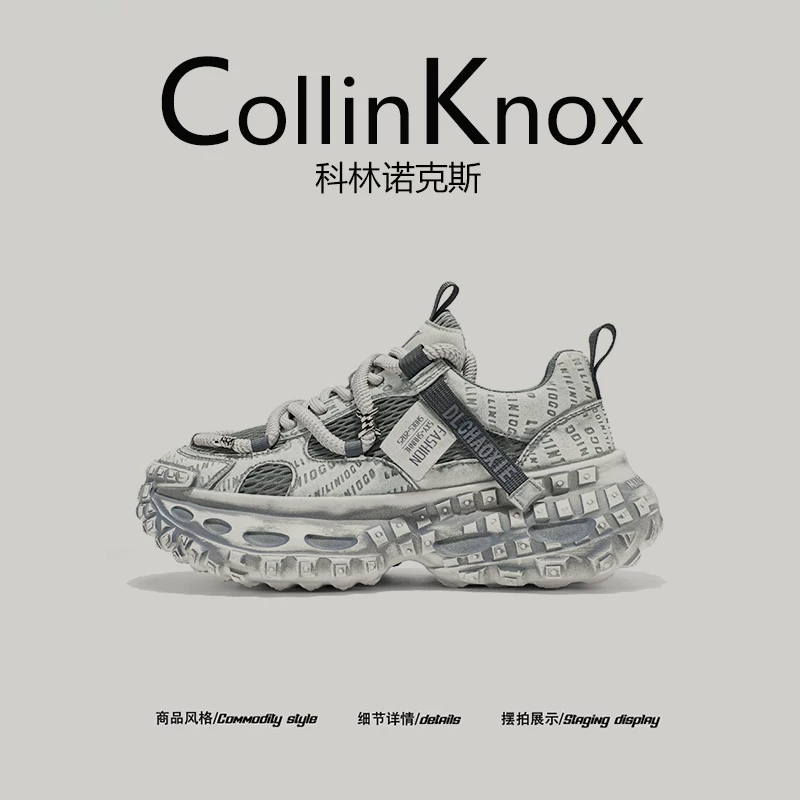 【Thời trang và sành điệu】CollinKnox 2025 Giày thể thao nam đế lốp kiểu cổ điển mới mùa hè 2025 Giày thể thao nam đế lốp