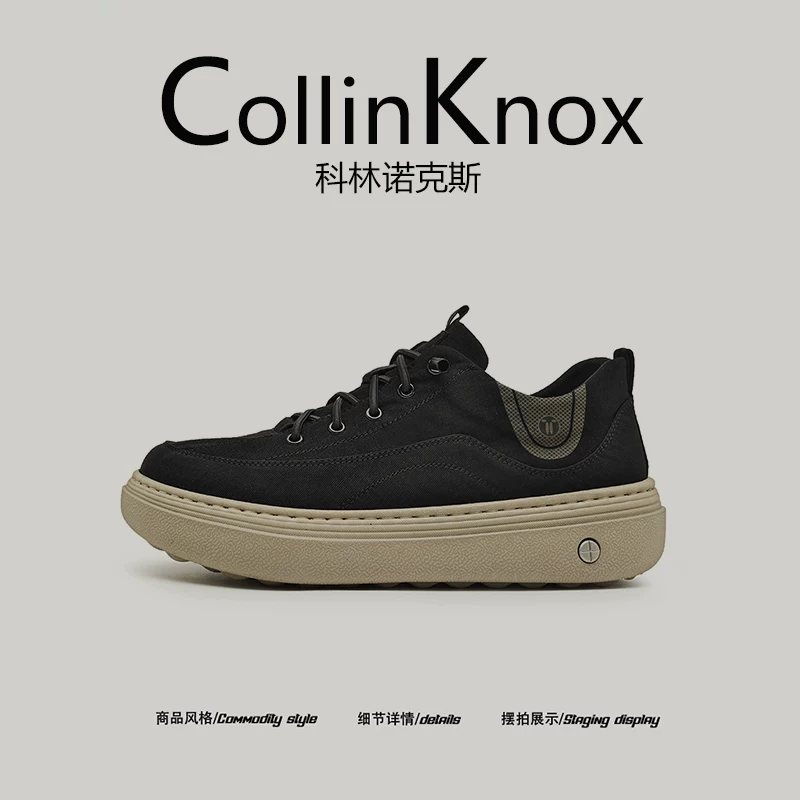 [Chất lượng thương mại quốc tế] CollinKnox 2026 Giày thể thao nam đế dày nhẹ, chất liệu vải, kiểu dáng thường ngày mới mùa xuân