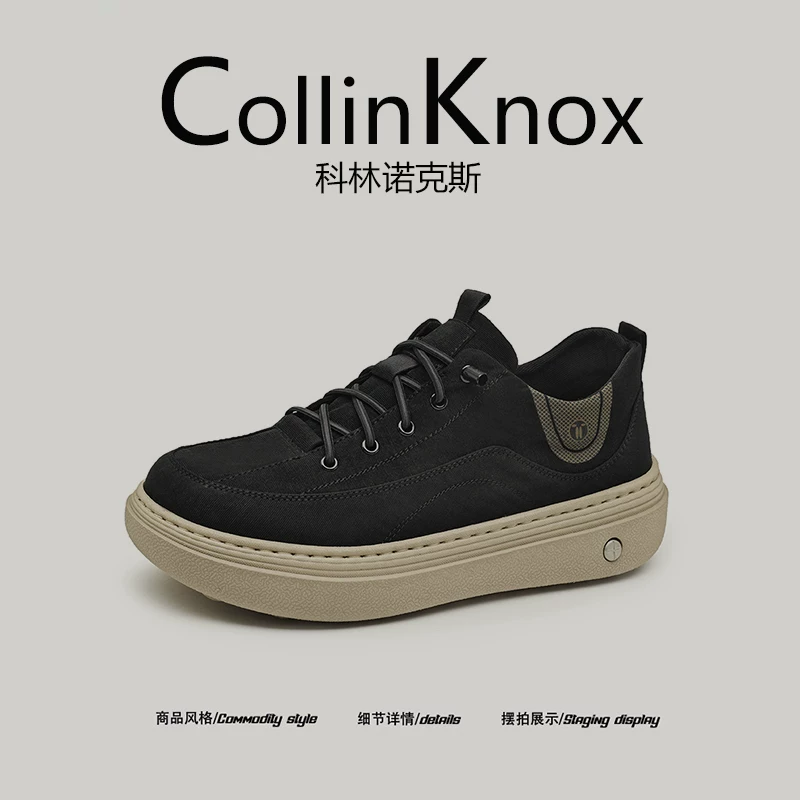 [Chất lượng thương mại quốc tế] CollinKnox 2026 Giày thể thao nam đế dày nhẹ, chất liệu vải, kiểu dáng thường ngày mới mùa xuân