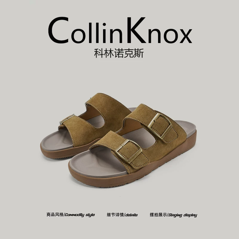 [Đề xuất phổ biến] Giày Birkenstock mới mùa hè 2026 của CollinKnox dành cho nam và nữ, giày lười cỡ lớn để đi ngoài trời.