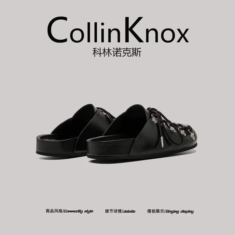 【Nắm bắt phong cách lười biếng】Dép kiểu Birkenstock bằng kim loại unisex hợp thời trang mới của CollinKnox mùa hè 2026.