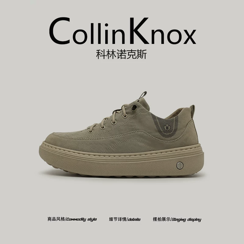 [Chất lượng thương mại quốc tế] CollinKnox 2026 Giày thể thao nam đế dày nhẹ, chất liệu vải, kiểu dáng thường ngày mới mùa xuân