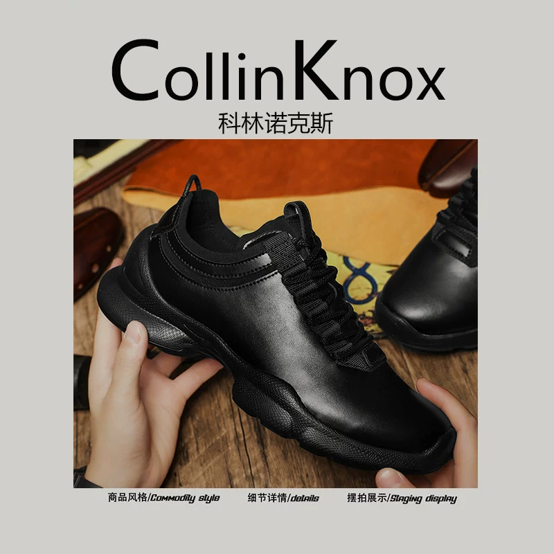 Giày công sở mùa thu mới CollinKnox2025 dành cho nam, chất liệu da mềm, kiểu dáng giày bố, bền đẹp lâu dài, thích hợp đi làm, đi lại.