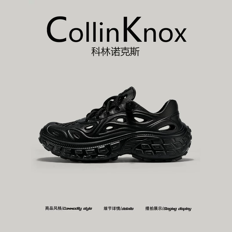 【Sản phẩm hợp thời trang】Giày bố nam mới mùa hè 2025 của CollinKnox có lỗ và đế lốp, dép đi ngoài trời