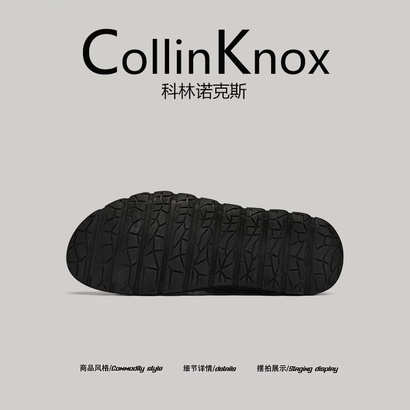 [Chất lượng da thật] CollinKnox 2025 Mùa hè mới Dép da thủ công cao cấp dành cho nam, Giày đi nước khoét lỗ.