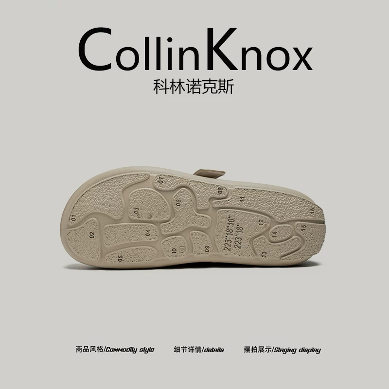 [Sản phẩm bán chạy] Giày nam kiểu Birkenstock hở mũi CollinKnox 2026 mùa hè mới, thiết kế mũi rộng và mũi kín.