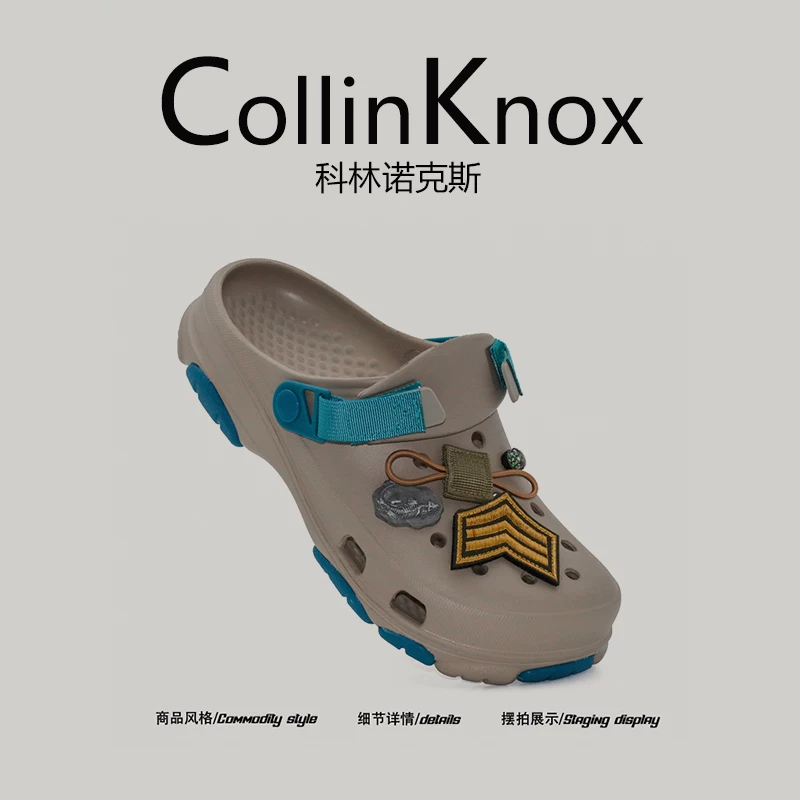 【Sản phẩm mới hợp xu hướng】Giày Clog nguyên bản mới mùa hè CollinKnox2025 dành cho nam và nữ, Giày cắm trại phong cách quân đội