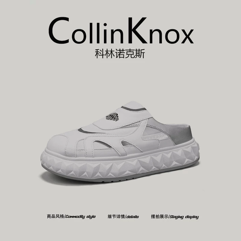 【Xu hướng mùa hè】CollinKnox2026 giày lười khoét lỗ kiểu mùa hè mới dành cho nam, giày lười có lỗ đục lỗ dành cho người đi làm.