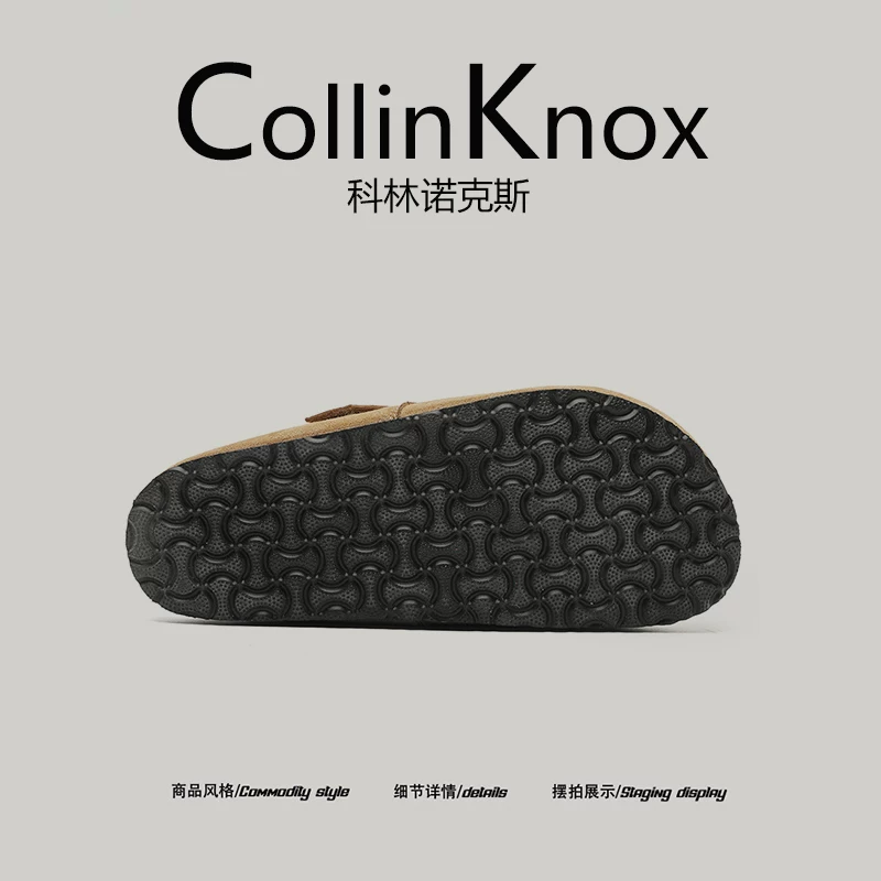 [Da thật cao cấp] Giày lười lười kiểu retro mới mùa hè 2026 của CollinKnox dành cho nam và nữ.