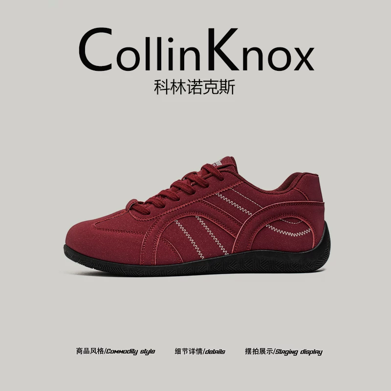 【Sản phẩm mới hợp thời trang】Giày đi xe máy đế mỏng CollinKnox 2026 mùa xuân mới dành cho nam giới Giày tập luyện kiểu Đức đế mỏng