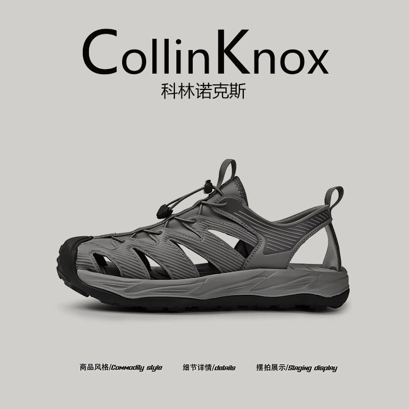 [Da thật cao cấp] Giày đi biển thương hiệu thời trang mùa hè mới CollinKnox2025 dành cho nam, giày đi bộ lội nước ngoài trời