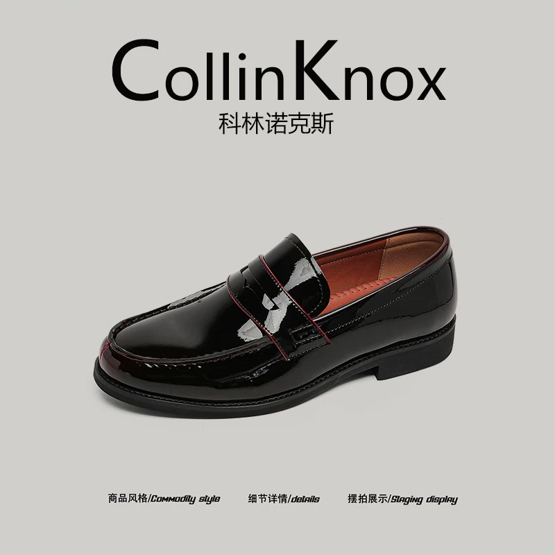 Giày Loafer Nam CollinKnox2025 Mẫu Mới Thu Đông Cao Cấp, Da Bò, Size Lớn, Phù Hợp Công Sở