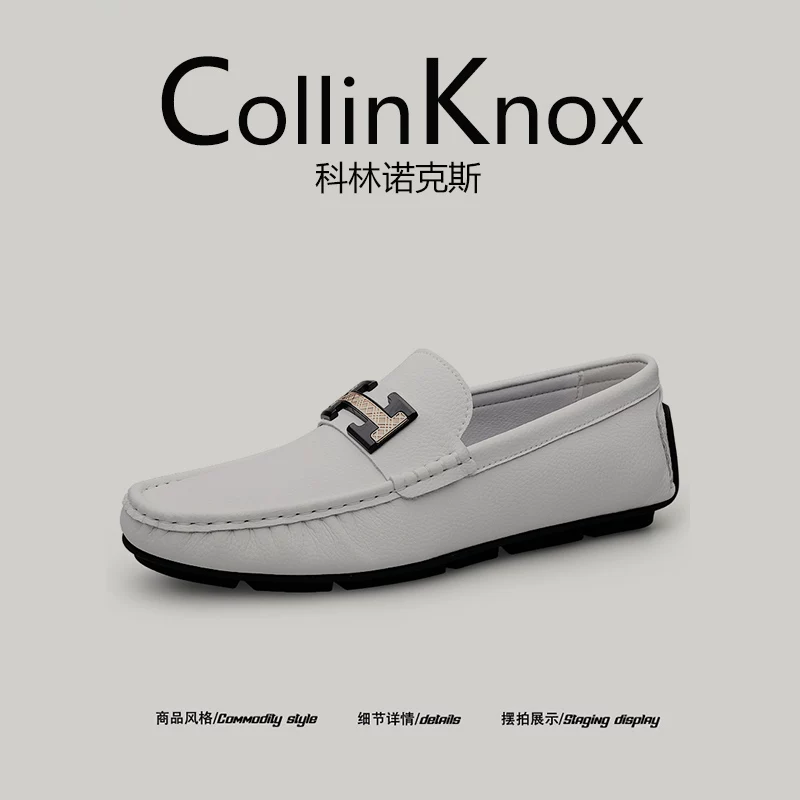 [Da thật cao cấp] Giày lười nam cỡ lớn CollinKnox 2026 mùa xuân mới.