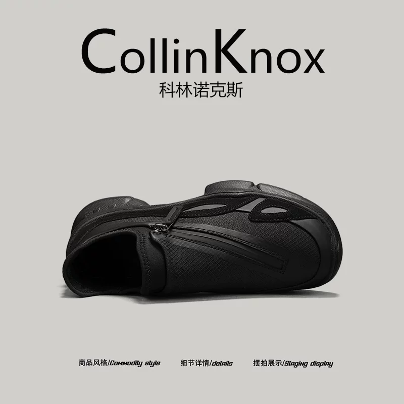 【Outing Companion】CollinKnox 2025 Giày thể thao nam màu đen mới chống sốc mùa thu 2025 dành cho nam giới