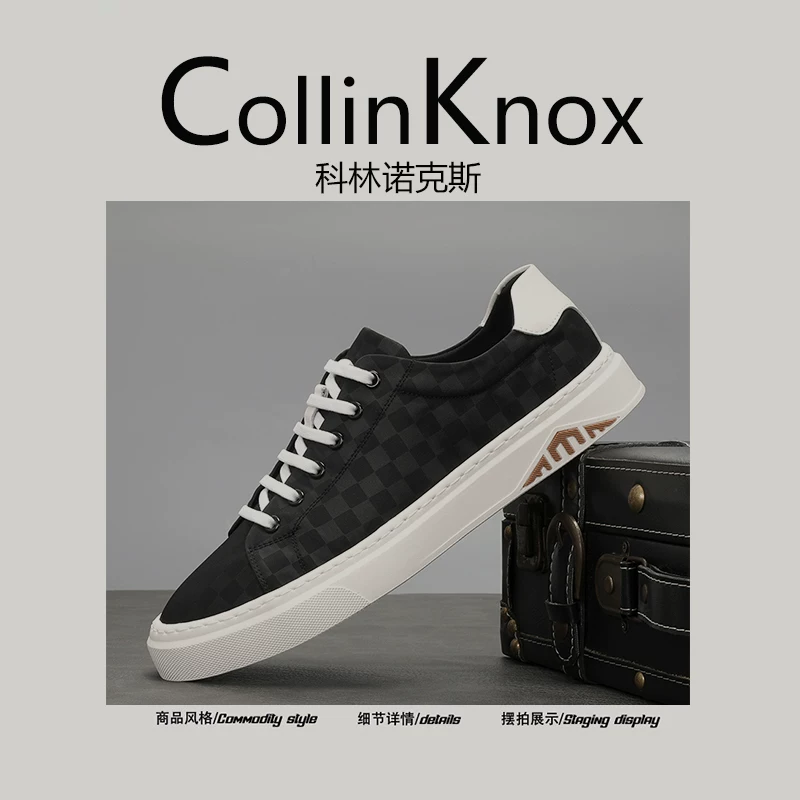 【Hợp thời trang và đa năng】Giày vải canvas kẻ sọc mới dành cho nam mùa xuân 2026 của CollinKnox