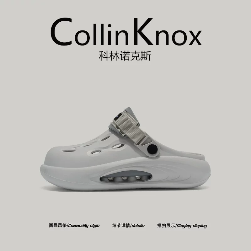 【Trendy ins】CollinKnox2026 Giày đục lỗ phong cách mùa hè mới dành cho nam, cỡ lớn, thích hợp đi ngoài trời và lái xe, dép đi trong nhà mát mẻ.