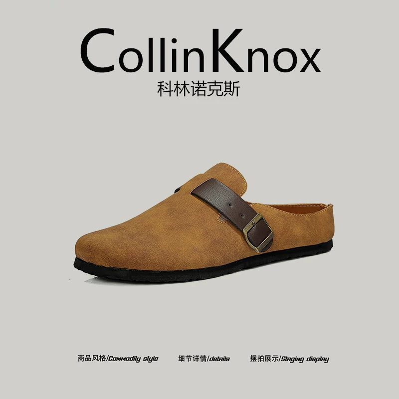 [Chụp lại phong cách lười biếng] Giày Birkenstock kiểu nửa đế mới mùa hè 2025 của CollinKnox dành cho nam và nữ, giày mule cổ điển