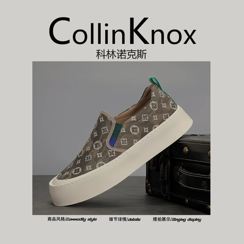 [Hàng hóa cao cấp] Giày thể thao nam mới mùa xuân 2026 của CollinKnox, giày vải mỏng kiểu slip-on