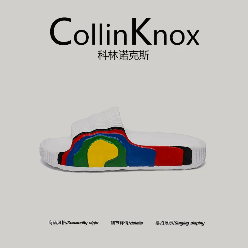 【Trendy Niche】CollinKnox Dép đi ngoài trời mới mùa hè 2026 dành cho nam và nữ với các khối màu Dopamine.