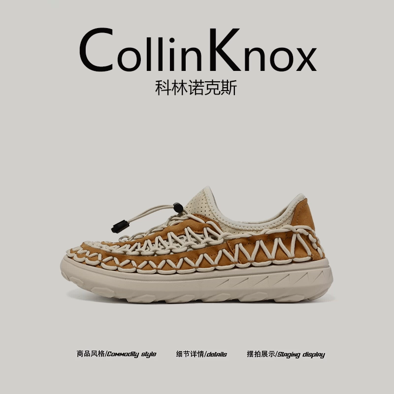 [Trang phục ngày lễ] Giày lưới dệt kiểu mùa hè mới của CollinKnox 2025 dành cho nam, dép đi ngoài trời hợp thời trang