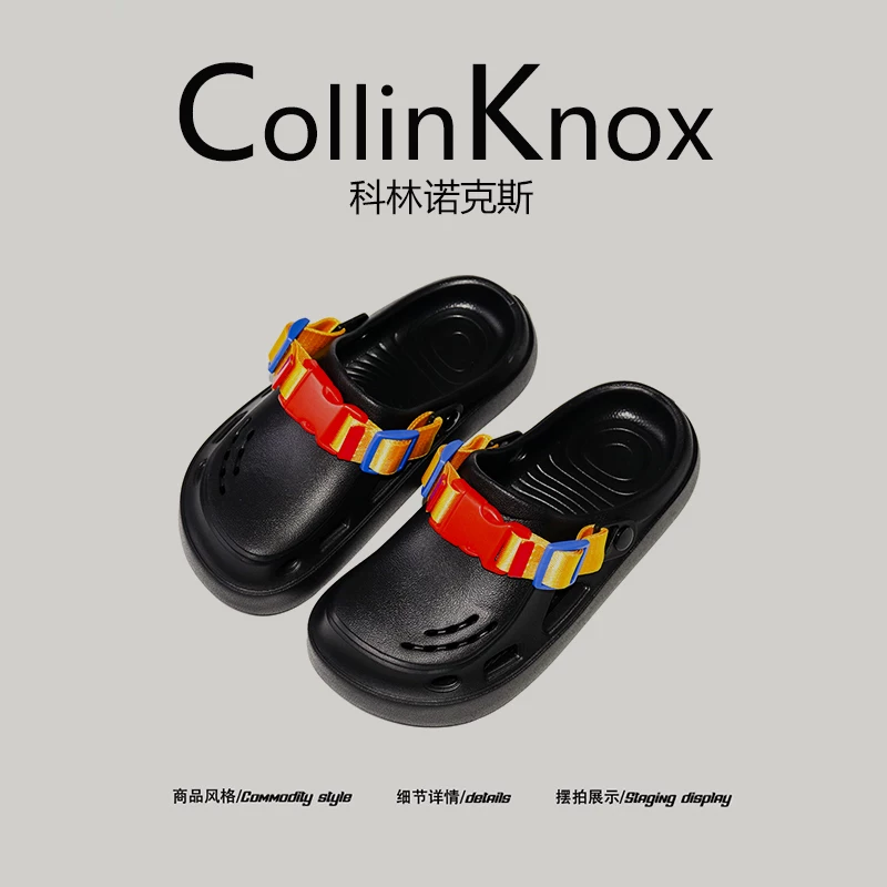 [Phong cách và thời thượng] CollinKnox 2026 Summer New Men's Clogs - Giày đi biển độc đáo và thời trang.