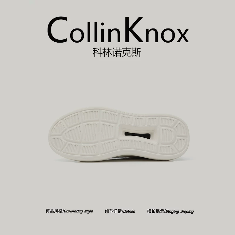 [Chất lượng siêu đẹp] Giày thời trang mùa hè mới CollinKnox 2026 dành cho nam, giày thường ngày không dây bằng vải lanh