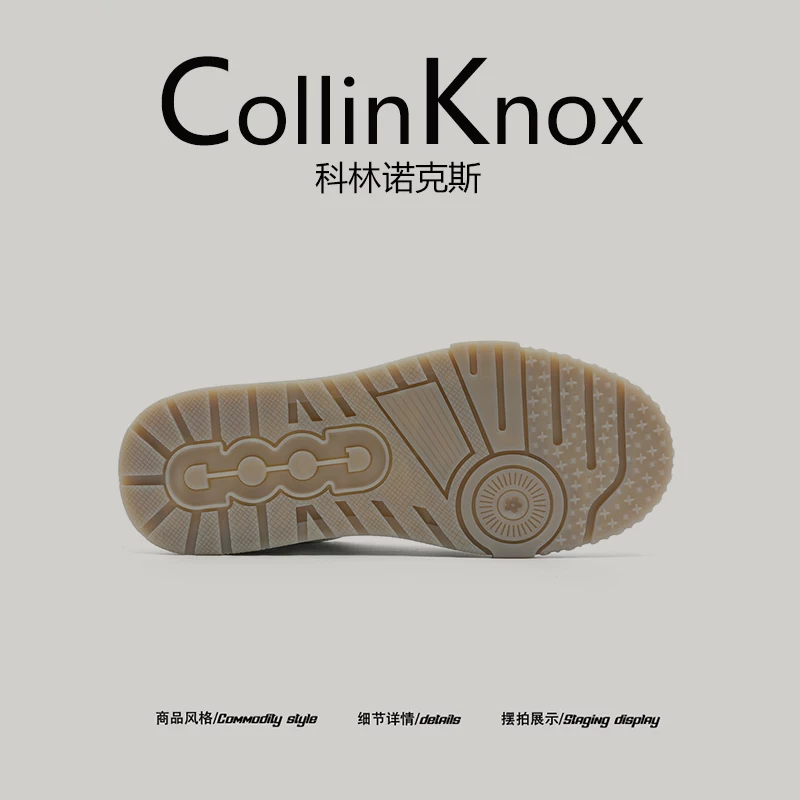 [Sang trọng nhẹ nhàng và đa năng] Giày thể thao CollinKnox 2026 màu trắng xi măng mới mùa xuân dành cho nam và nữ, giày thường ngày cho các cặp đôi