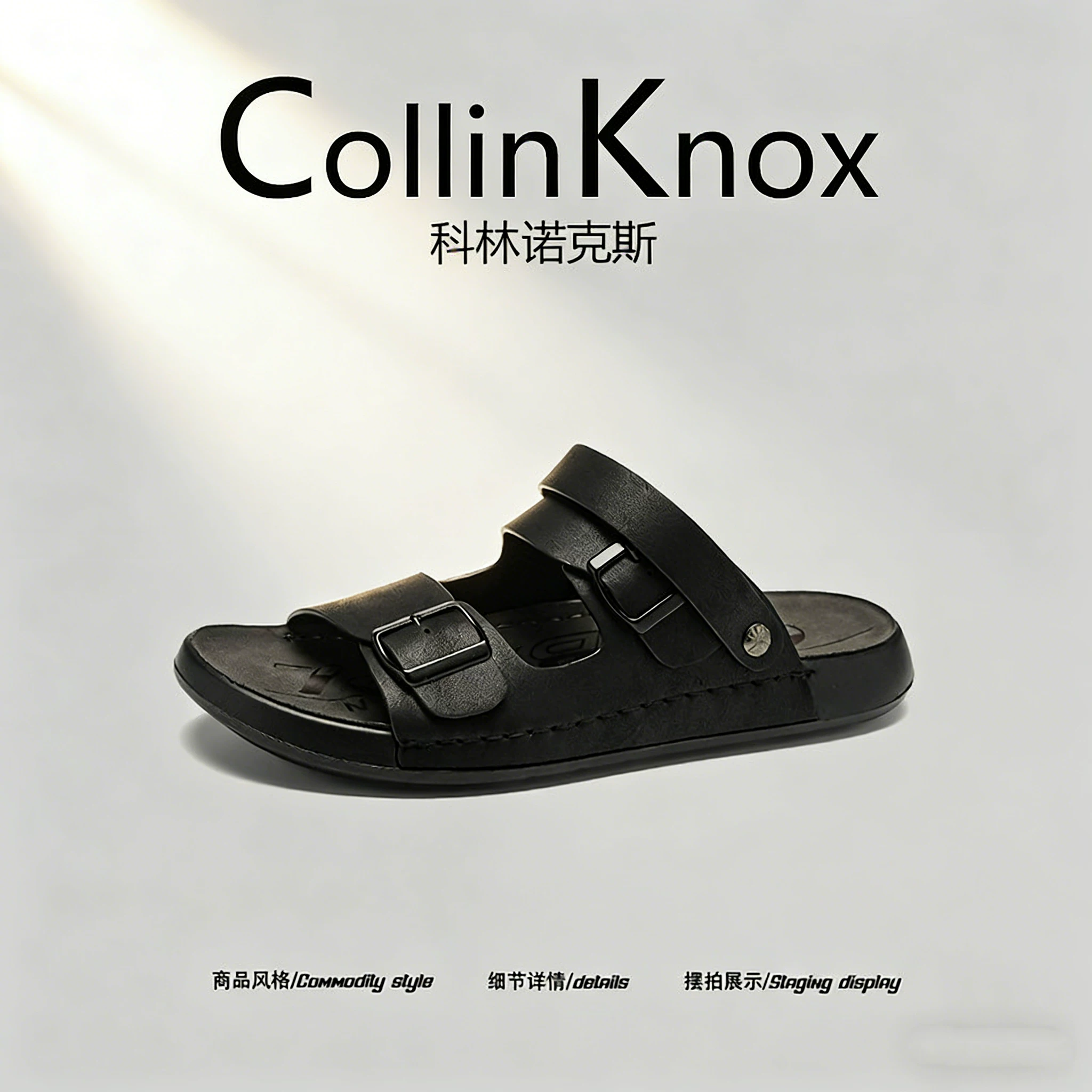 [Chống thấm nước và chống trơn trượt] Dép công sở mùa hè mới CollinKnox 2026 dành cho nam, giày đi biển hai kiểu mang, mũi hở